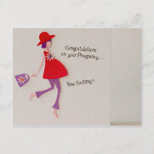 congratulations on your pregnancy! announcement postcard