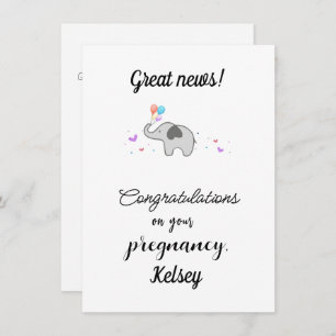 Congratulations On Your Pregnancy, Customise Holiday Card