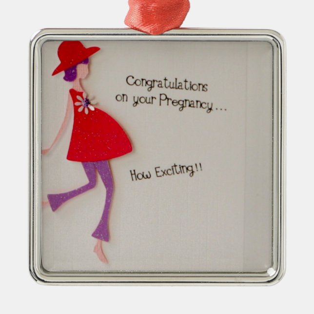congratulations on your pregnancy! metal tree decoration (Front)