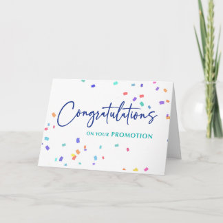 Congratulations on Your Promotion Business Confett Card
