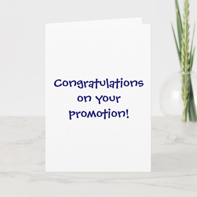 Congratulations on your promotion! card (Front)