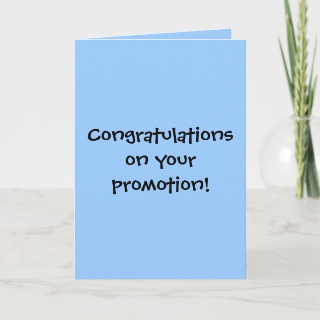 Congratulations on your promotion! card (Front)
