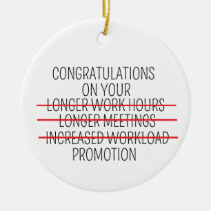 Congratulations on Your Promotion, Funny Office Ceramic Tree Decoration