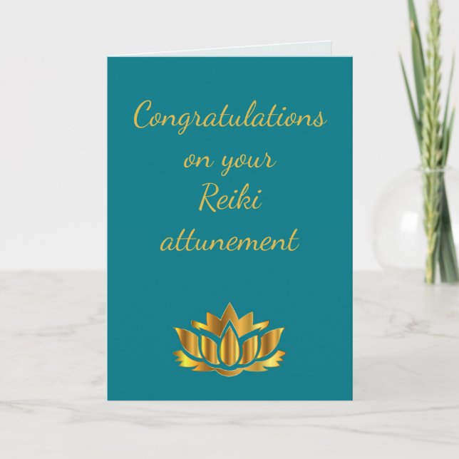 Congratulations on your Reiki attunement Card (Front)
