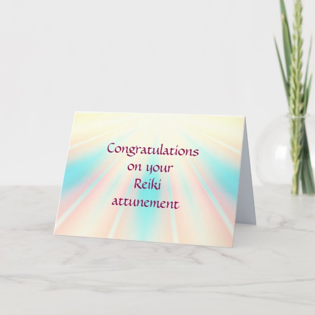 Congratulations on your Reiki attunement Card (Front)
