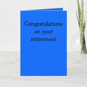 Congratulations on your retirement card
