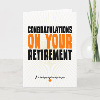 Congratulations on Your Retirement Card