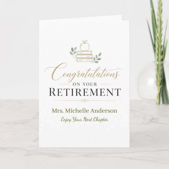 Congratulations On Your Retirement Custom Name Card (Front)
