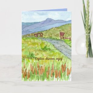Congratulations on your retirement hiking trail card