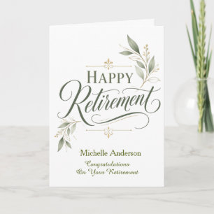Congratulations On Your Retirement Personalised Card