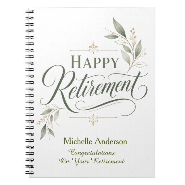 Congratulations On Your Retirement Personalised  Notebook (Front)