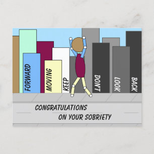 Congratulations on Your Sobriety - Nod Notes Postcard