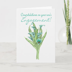 Congratulations on your son's engagement Lilies Card