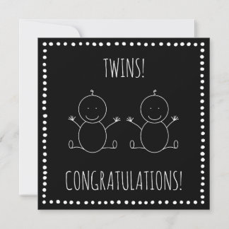 Congratulations on Your Twins! - Greeting Card