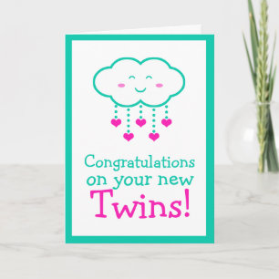 Congratulations on Your Twins Greeting Card