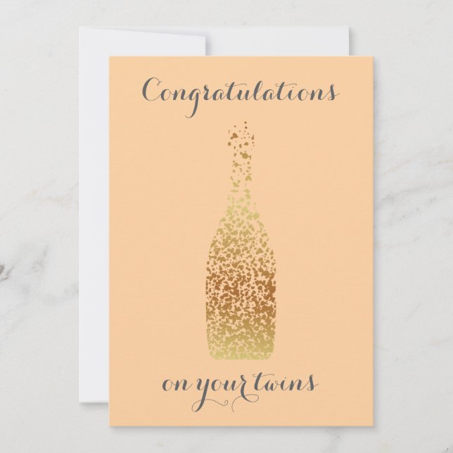 Congratulations on Your Twins Holiday Card (Front)