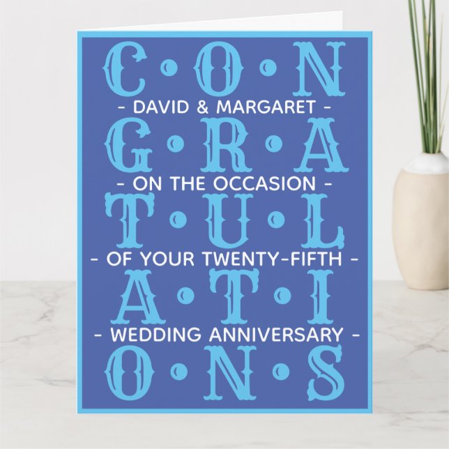 Congratulations on Your Wedding Anniversary Card (Front)