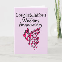 Congratulations on your wedding anniversary card