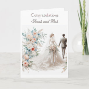 Congratulations on Your Wedding Bride and Groom Card