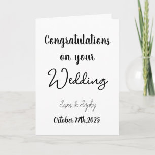 Congratulations on Your Wedding  Card