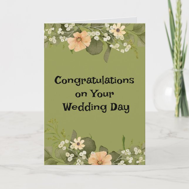 Congratulations on Your Wedding Day Card (Front)
