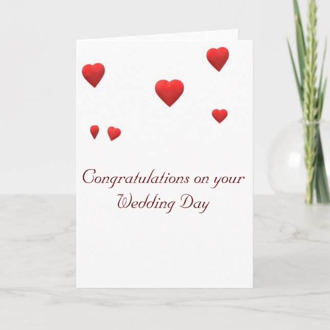 Congratulations on your Wedding Day Card (Front)