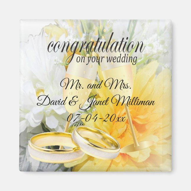 Congratulations on Your Wedding Day Magnet (Front)