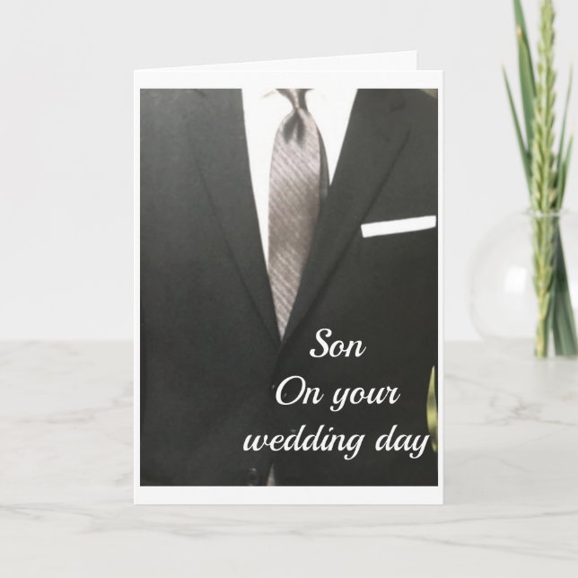 CONGRATULATIONS ON YOUR WEDDING DAY **SON** CARD (Front)