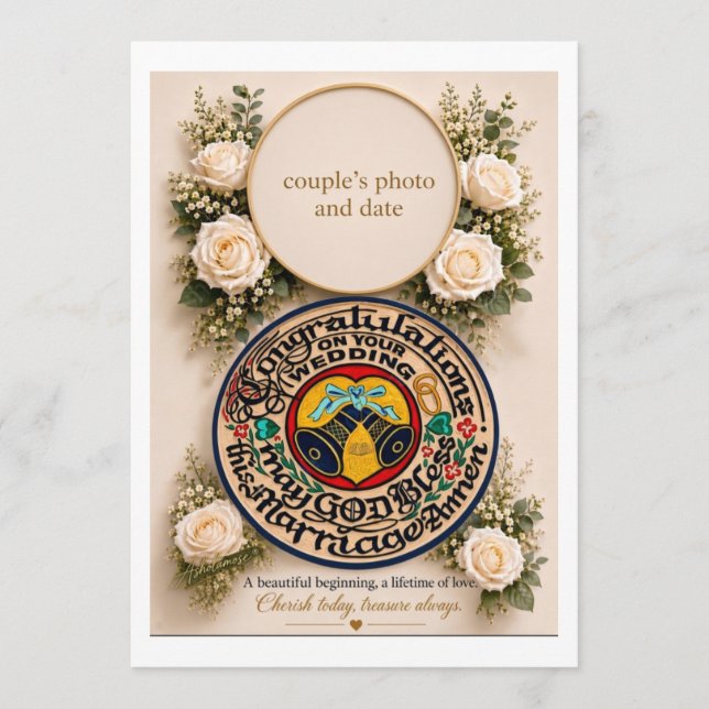  Congratulations ON YOUR WEDDING Flat Program Programme (Front)