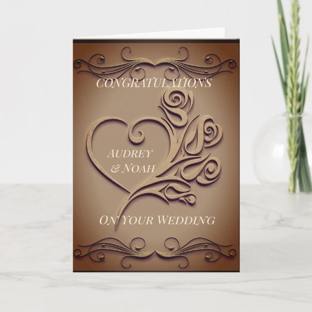 Congratulations on your Wedding Personalised Card (Front)