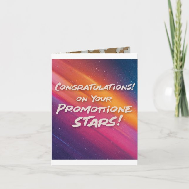 Congratulations on your well-deserved promotion! thank you card (Front)