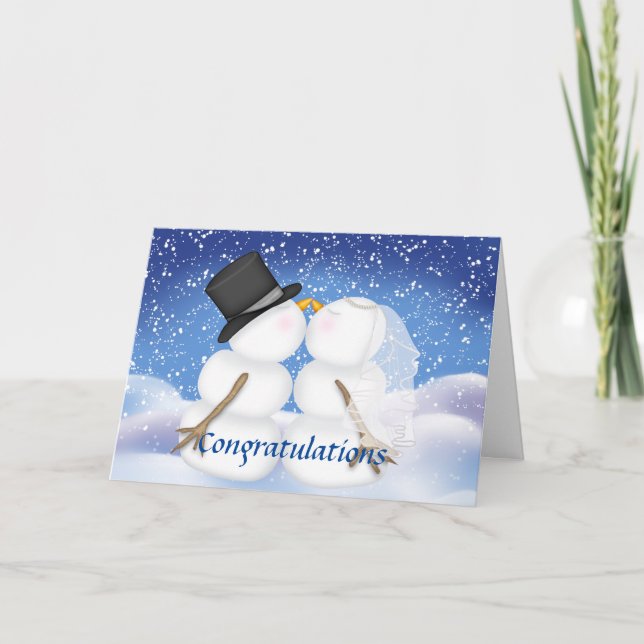Congratulations on Your Winter Wedding Holiday Card (Front)