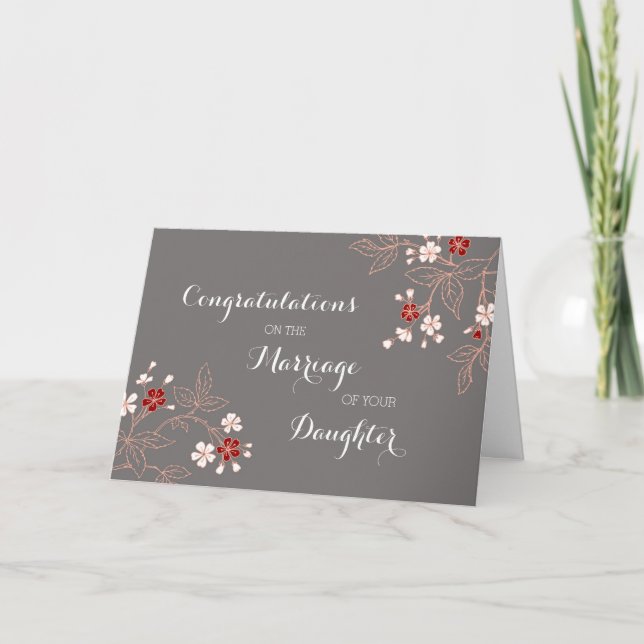 Congratulations Parents of the Bride Vintage Card (Front)