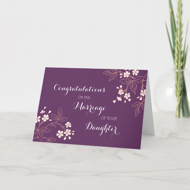 Congratulations Parents of the Bride Vintage Card (Front)
