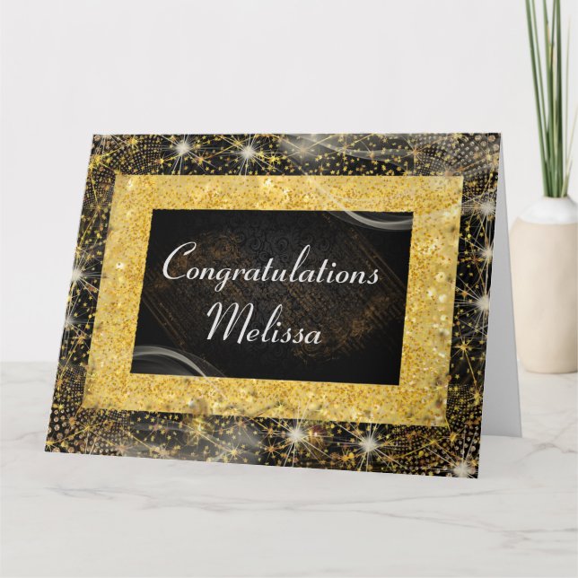 Congratulations Personalised Greetings Card (Front)