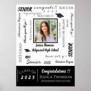 Congratulations Photo Class of 2023 Graduation Poster