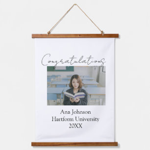 Congratulations photo graduate name university yea hanging tapestry