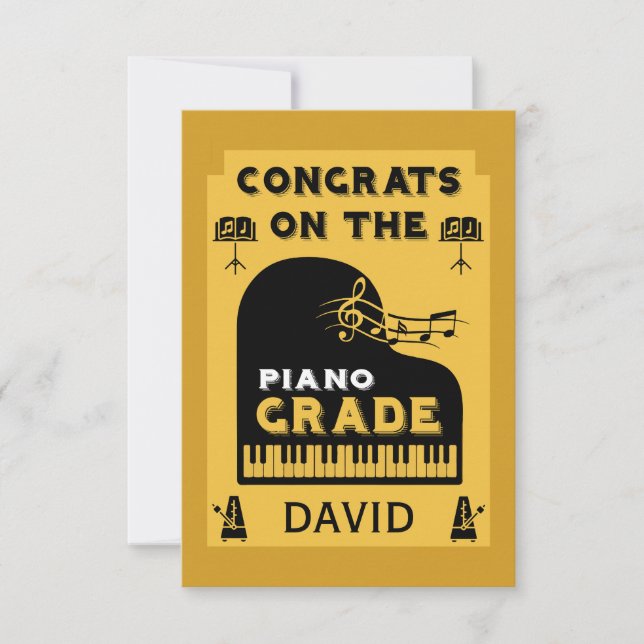Congratulations Piano Music Exam Card (Front)