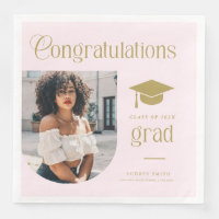 Congratulations Pink Gold Grad Photo Arch
