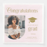 Congratulations Pink Gold Grad Photo Arch