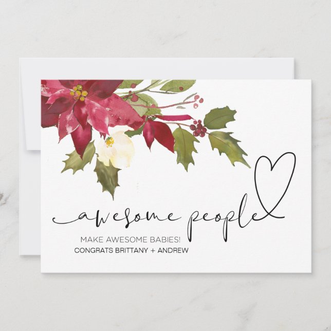 Congratulations Pregnancy Congrats Baby Christmas Card (Front)