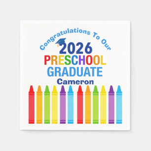 Congratulations Preschool Graduate Custom Party Napkin