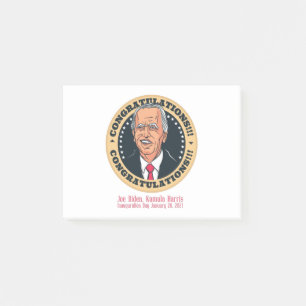 congratulations president joe biden post-it notes