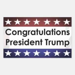 Congratulations President Trump Rectangular Sticker