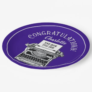 Congratulations Publication Personalised Paper Plate