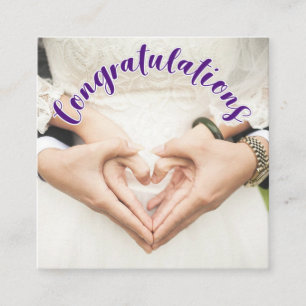CONGRATULATIONS Purple OVERLAY TEXT Enclosure Card