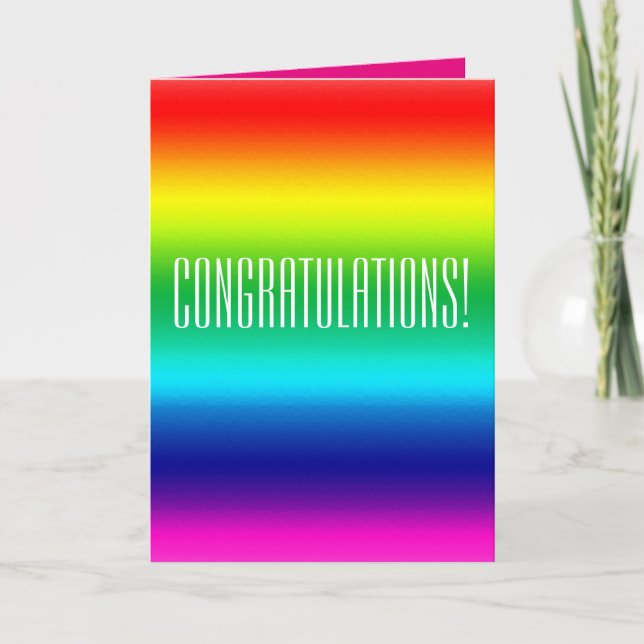 Congratulations rainbow card (Front)