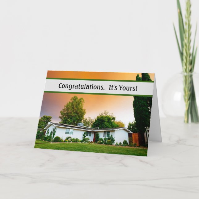 Congratulations Realtor, Mortgage Co. Thank You Card (Front)