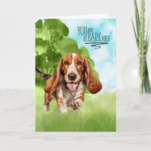Congratulations reBARKable Basset Hound Dog Card