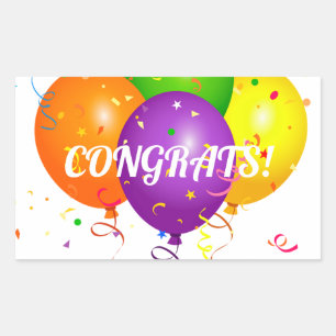 Congratulations Rectangular Sticker